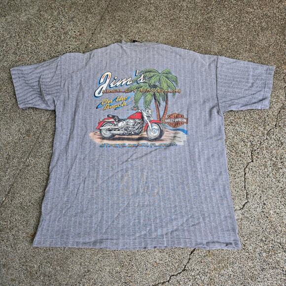 Vtg 90s HARLEY DAVIDSON St. Petersburg Local Biker Heavyweight Jersey T Shirt XL - Picture 1 of 8